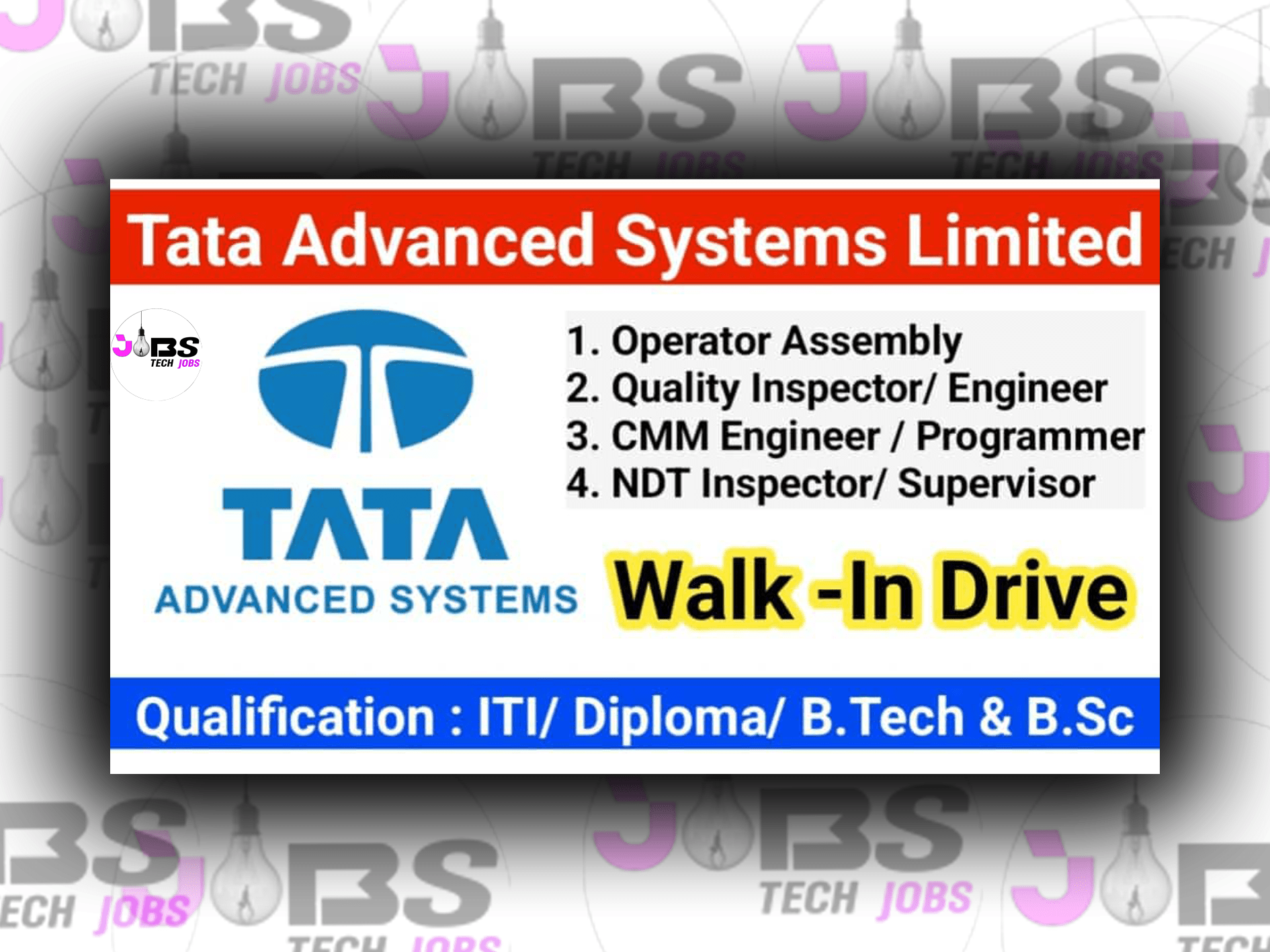 Tata Advanced Systems Limited (TASL) Walk-in Drive in Pune