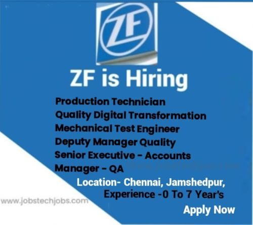 MNC Company Job Opening - 2024 ZF Group