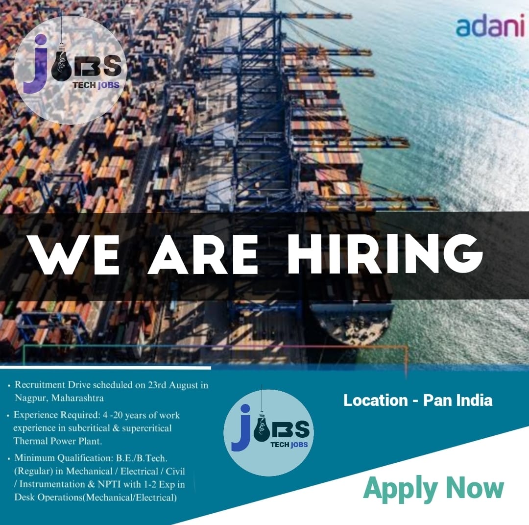 Adani Group Job Vacancy 2024 / Walk-In Drive