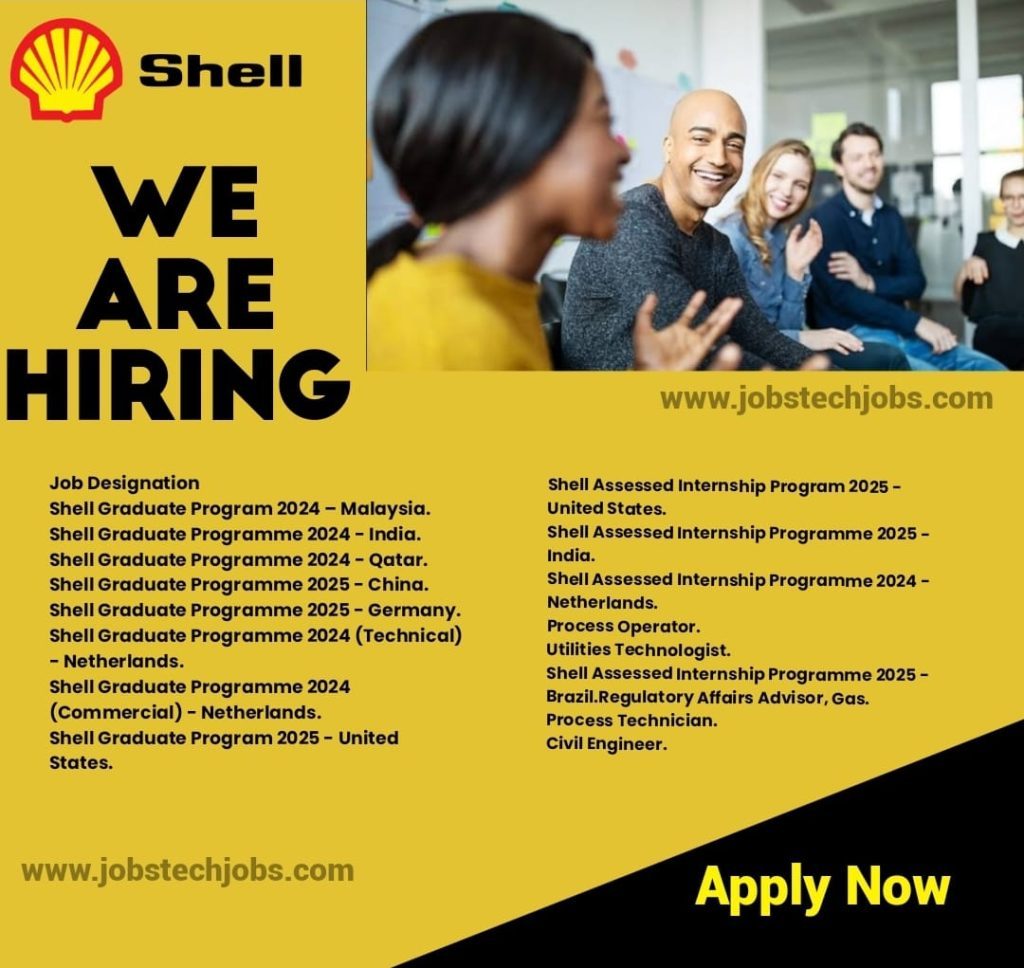 Shell Graduate Engineer Trainee & Internship Opportunities 2024-2025