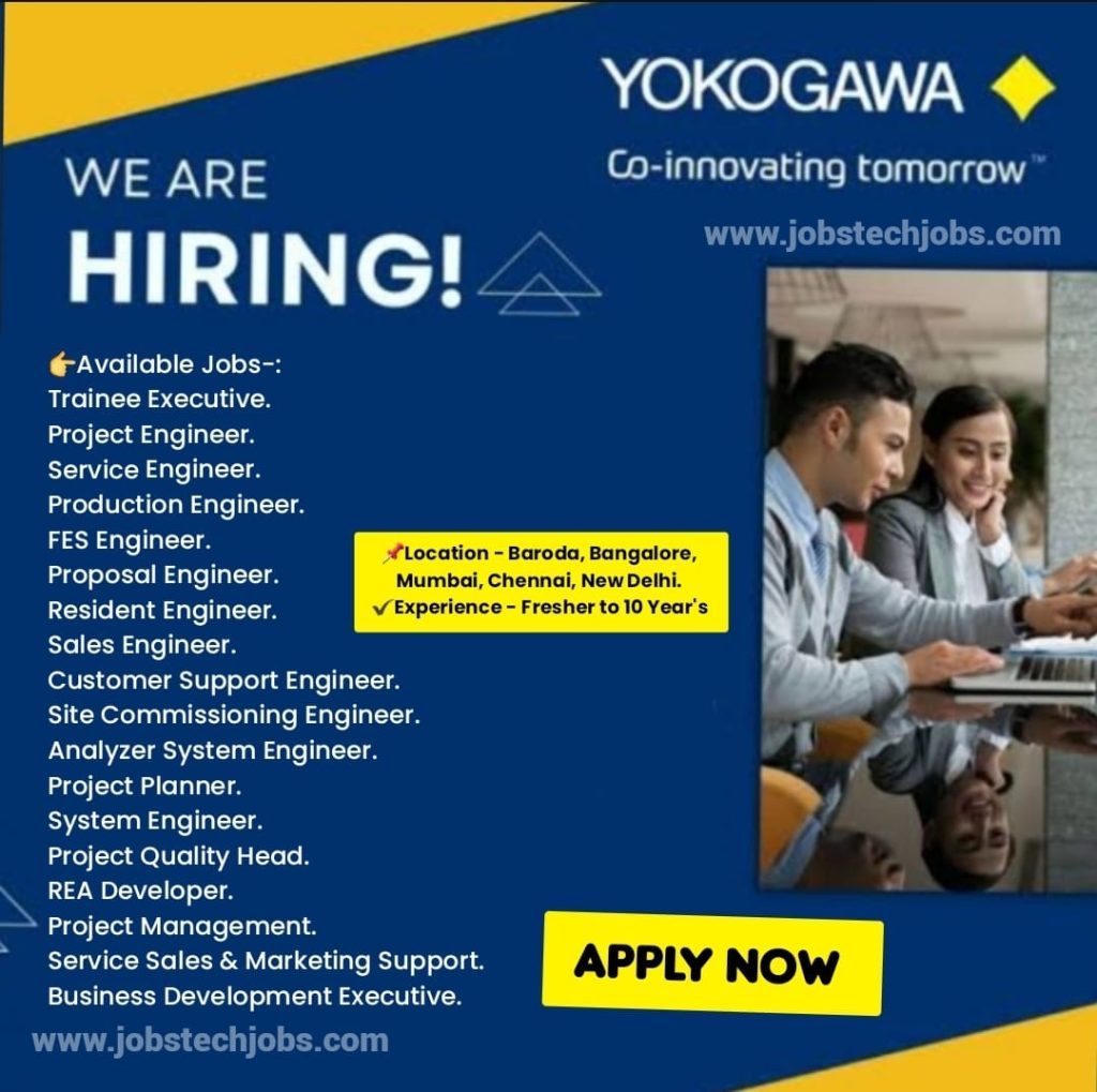 "Yokogawa Jobs in India 2024" / Urgent: Mnc company Jobs in India - 2024