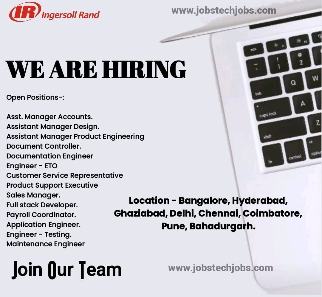 job vacancy for Quality Engineer / Ingersoll Rand jobs in India