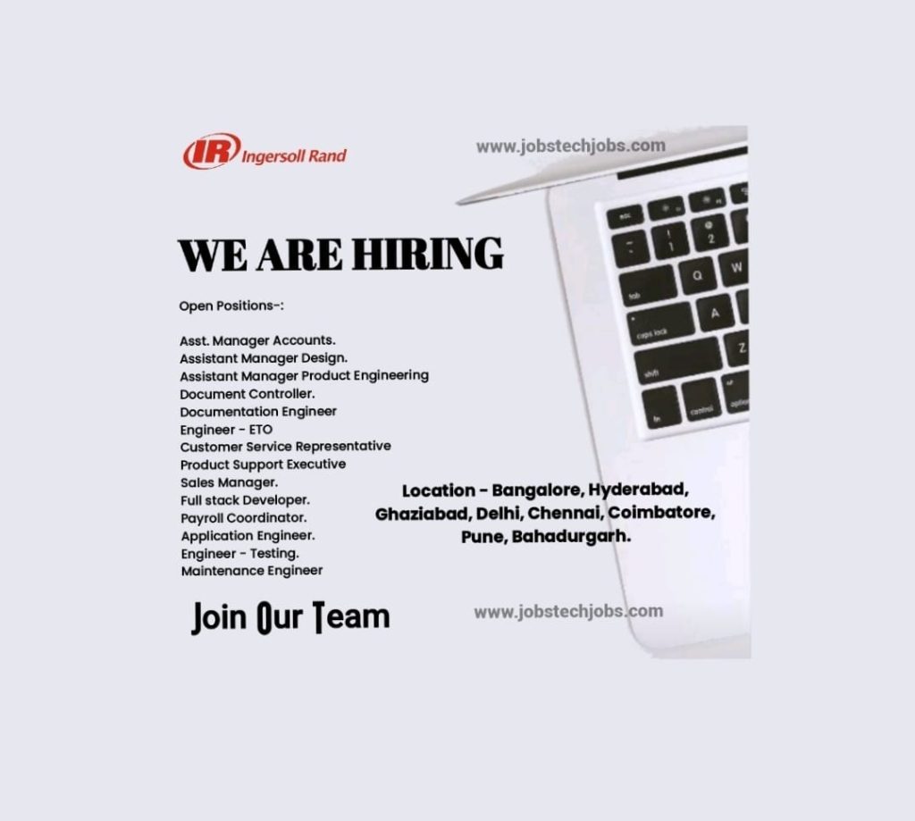 job vacancy for Quality Engineer / Ingersoll Rand jobs in India
