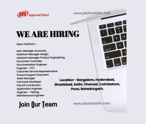 job vacancy for Quality Engineer / Ingersoll Rand jobs in India