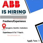 ABB Job Opportunity 2024 Quality/Production/HR