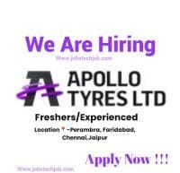 Apollo Tyres Ltd:Job Opportunities in India-2024