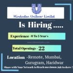 Hindustan unilever job vacancy / FMCG Company Unilever Hiring Jobs-2024