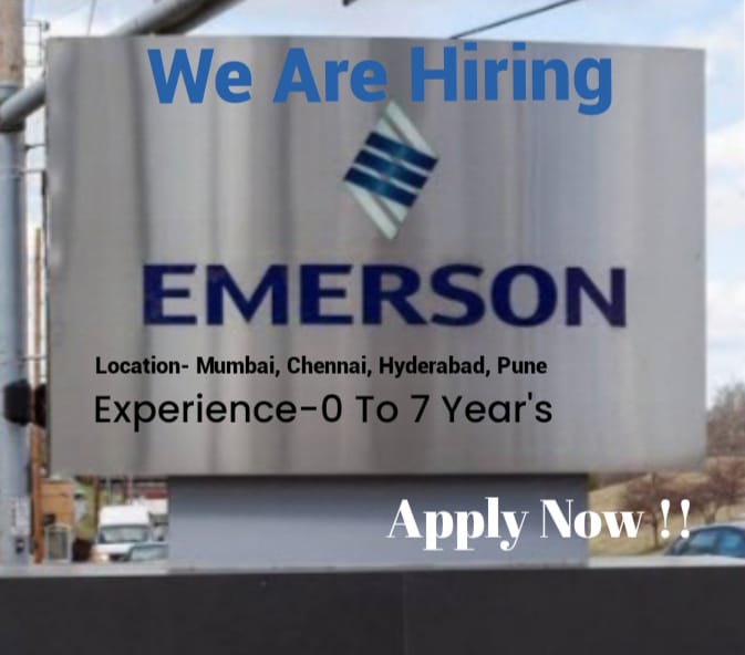 Emerson Hiring Job Opportunities In India-2024