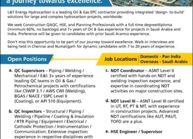 L&T Energy Walk-in Drive for Mechanical Engineers-2024