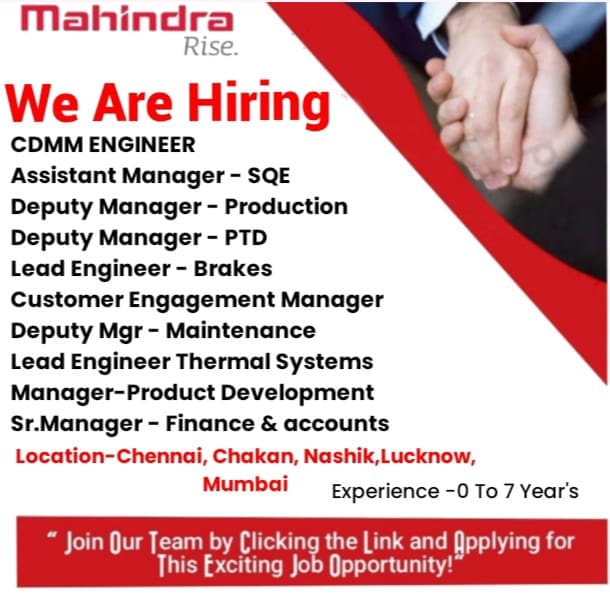 Top Job Vacancy at Mahindra And Mahindra Group