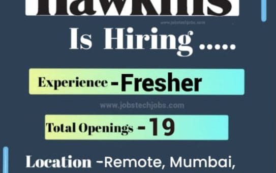 Latest Top Fresher Job at Hawkins 2024-25