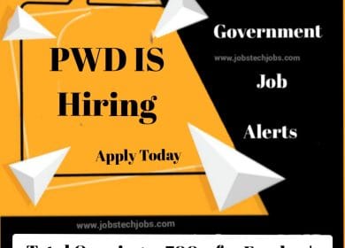 Top Latest Government Jobs at PWD in TN 2024-2025