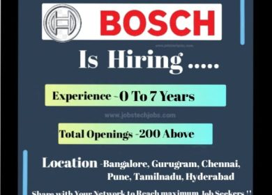 Latest Top 20 Job Opportunities at BOSCH - 2024-25