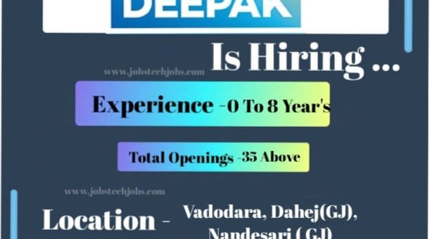 Top 10 Job Opportunities at Deepak Group-2025