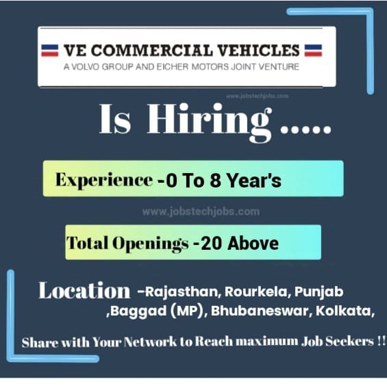 Top 10 Latest Jobs at VE Commercial Vehicles Limited – 2024-25
