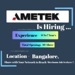 Top 10 Latest Job Opportunities in AMETEK - 2025