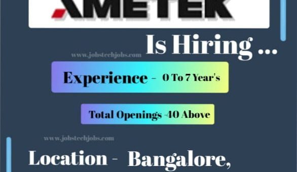 Top 10 Latest Job Opportunities in AMETEK - 2025