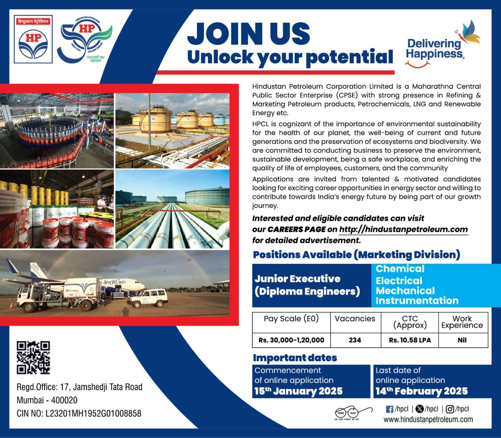 Fresher Job Opening at Hindustan Petroleum - 2025