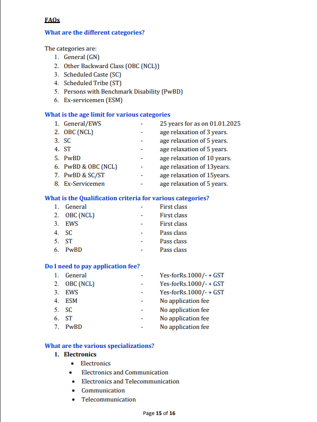 Latest Government Job Form BEL-2025