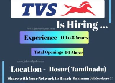 Latest Top 10 Job Vacancy in TVS Motors - 2025