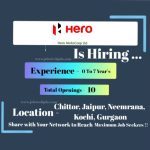 Latest Top 10 Job Vacancy in Hero MotoCorp - 2025