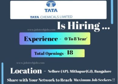 Tata Chemical Latest Job Opportunities - 2025