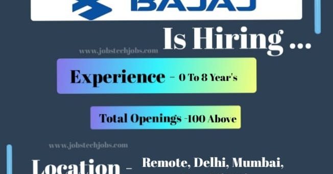 Bajaj Auto Mega Recruitment Drive February 2025