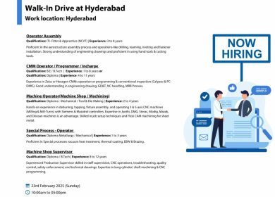 Tata Advanced Systems Walk-In Drive at Hyderabad