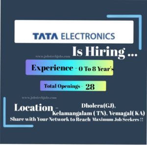 Tata Electronics Latest Top Job Opportunities