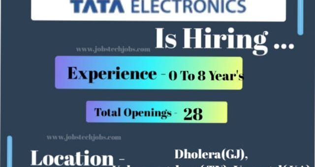 Tata Electronics Latest Top Job Opportunities