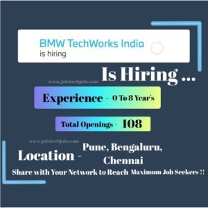 BMW TechWorks India Exciting Job Opportunities