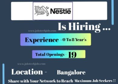 Nestlé Latest Job Opportunities in Bangalore - February 2025