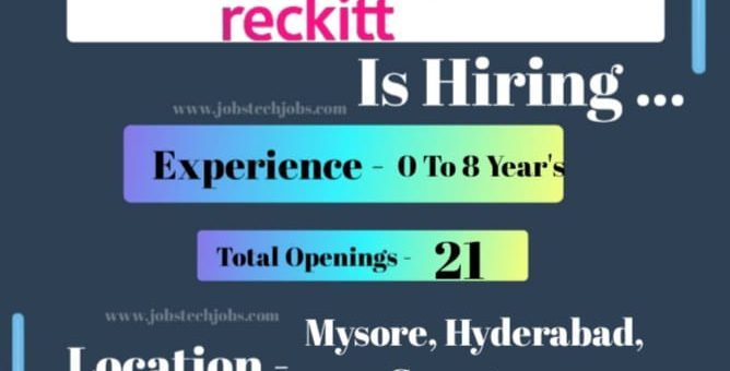 Reckitt Hiring Latest Job Opportunities