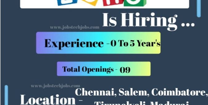Zoho Exciting Job Opportunities - 2025