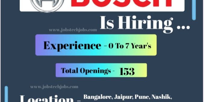 Exciting Openings at Bosch Group