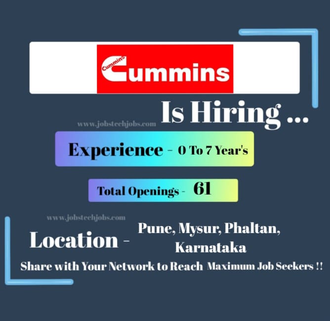 Cummins Exciting Top Job Opportunities