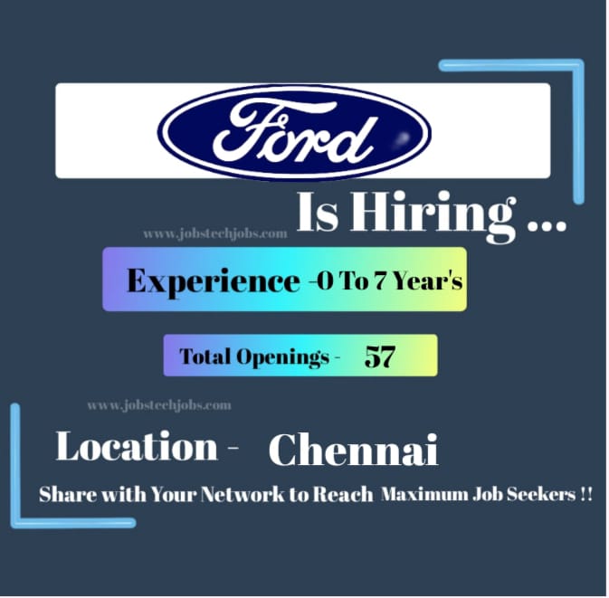 Ford Exciting Job Opportunities at Chennai