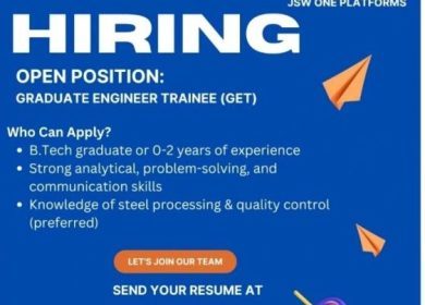 Graduate Engineer Trainee Opportunity at JSW One