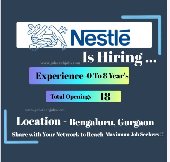 Nestlé Exciting Job Opportunities