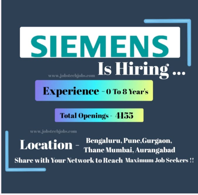 Siemens Exciting Job Vacancies 2025