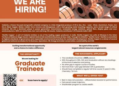 Graduate Trainee Job Opportunities at Vedanta