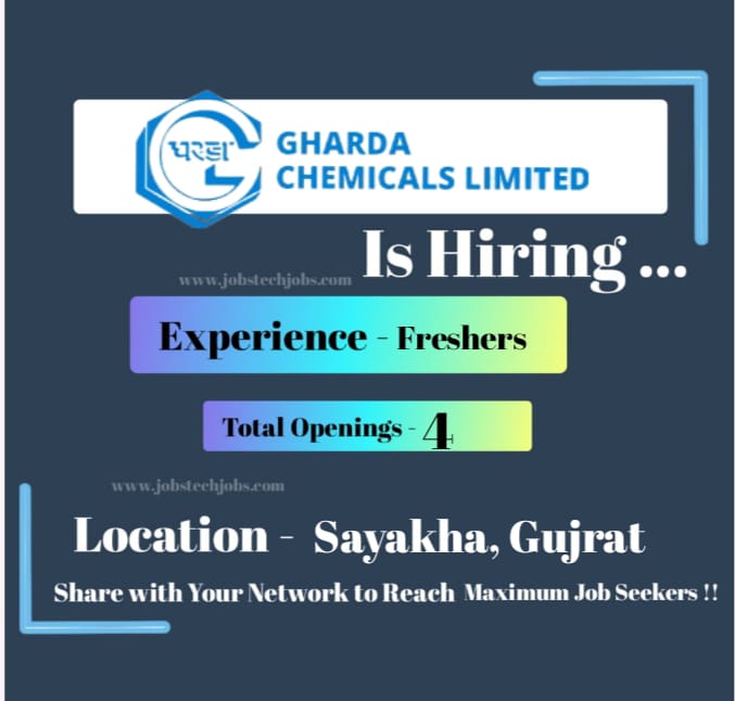 Gharda Chemicals Ltd Hiring For Trainee
