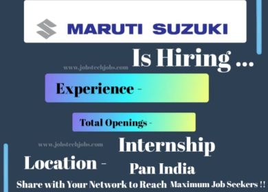Internship Opportunities at Maruti Suzuki