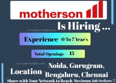 Motherson Hiring Top Job Opportunities