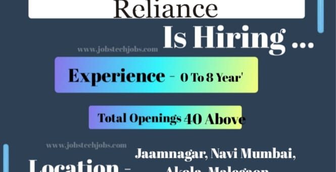 Reliance Industries Multiple Job Opportunities
