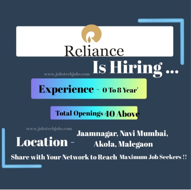 Reliance Industries Multiple Job Opportunities