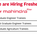 Mahindra Group is Hiring for Freshers in 2025