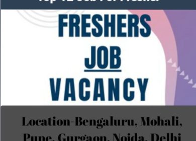 Top 12 Freshers Job Opportunities in -2025