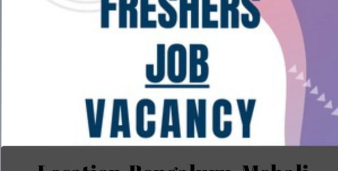 Top 12 Freshers Job Opportunities in -2025