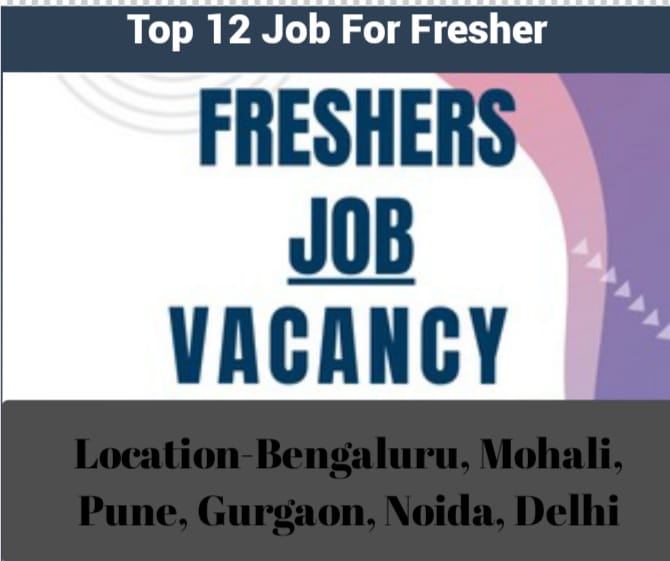 Top 12 Freshers Job Opportunities in -2025